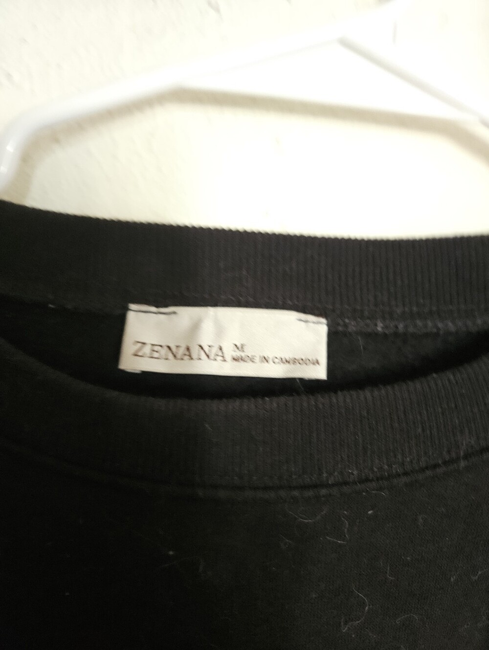 Zenana Outfitters Black Crewneck Sweatshirt with Teal LOCAL Graphic - Picture 4 of 4